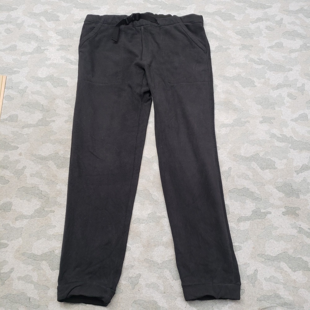 Orvis Sweatpants Womens Large Black Fleece Pockets Outdoors